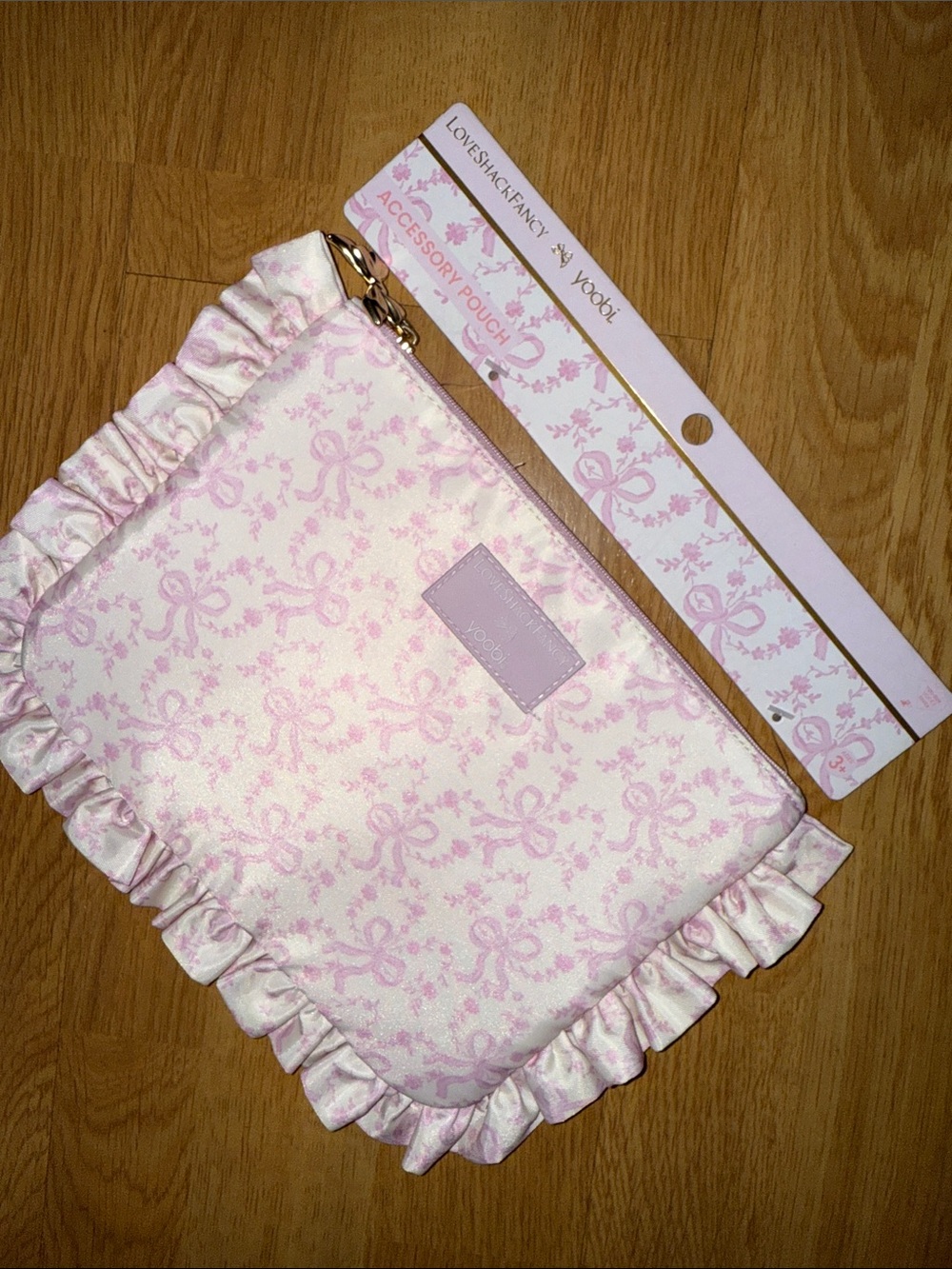 NWT LoveShackFancy x Yoobi x Target- Ruffle Accessory Pouch